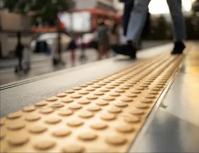 Тротуарна плитка Brukland Тактильна плитка «Увага» 35 Графіт 300х300 мм