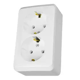 Розетка Schneider Electric 2-а З/К зовн. IP20 "Prima" біла (С1) 