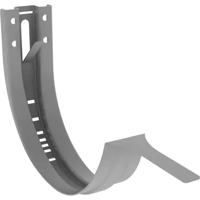 Крюк компактный (кронштейн) на лобовую доску Zambelli Robust система 153/100 RAL 9006 Белый алюминий