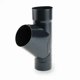 Тройник 60⁰ Galeco Stal система 135/100 RAL 9006 Серебристый
