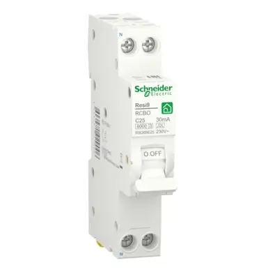 Диференційний автомат Schneider Electric RESI9 1M 1P+N 25A  C 30mA А 6kA (C2)
