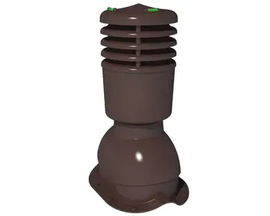 Вентиляционный выход Krono-Plast KBNO Ø125 для металлочерепицы  изолироваанный коричневый