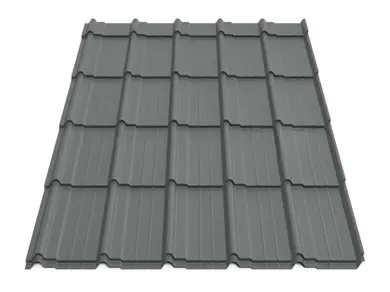 Металлочерепица Будсервис "Мадера 35" Pladur basic mat Thyssen krupp 0.50 mm RAL 7024 Серый