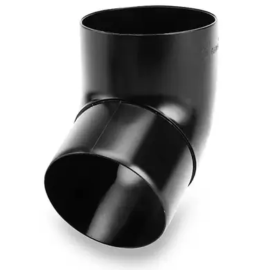 Коліно Galeco PVC система 130/100 67° RAL 9005 Чорний