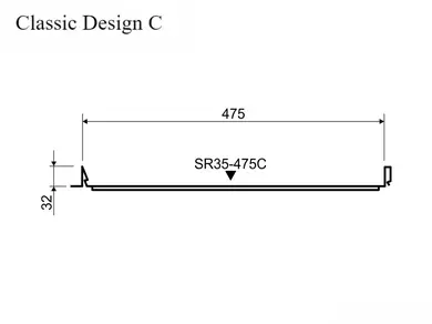 Клікфальц RUUKKI Classic Design 475 C/D/M + Sound ins. Green Coat Pural mat BT 0,50 мм RR29 Червоний