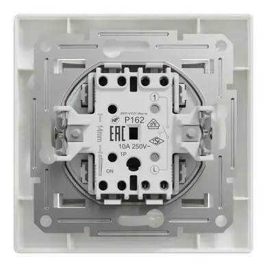 Кнопка Schneider Electric 2-мод. "ASFORA" белая (C1)