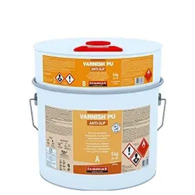 Поліуретановий захисний лак Isomat VARNISH-PU ANTI-SLIP Комплект (А+В) 5 кг, прозорий