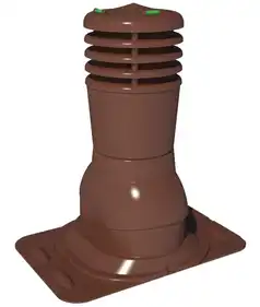Вентиляционный выход Krono-Plast KU Ø150 для металлической кровли не изолироваанный коричневый