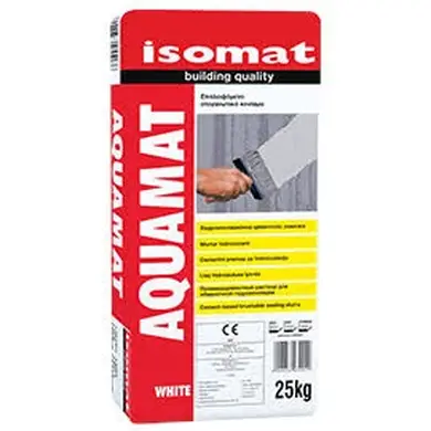 Гидроизоляционный цементный раствор Isomat AQUAMAT 25 кг, белый