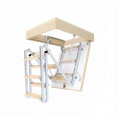 Чердачная лестница Bukwood ECO Metal Mini 4-секционные Н265см 90х90 см