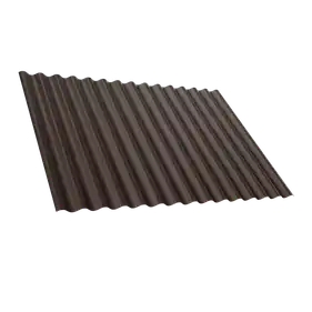 Металошифер Tile "Синусоида" High Build U.S.Steel 0.50 мм RAL 8019 Коричневый