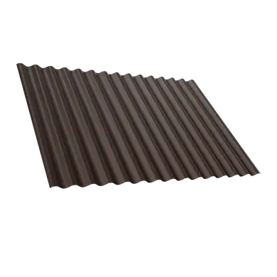 Металошифер Tile "Синусоида" High Build U.S.Steel 0.50 мм RAL 8019 Коричневый