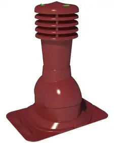 Вентиляційний вихід Krono-Plast KU Ø125 для металевих покрівель не ізольований червоний