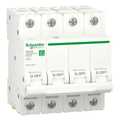 Автоматический выключатель Schneider Electric 4-п. RESI9 63A C (6kA) (C2)