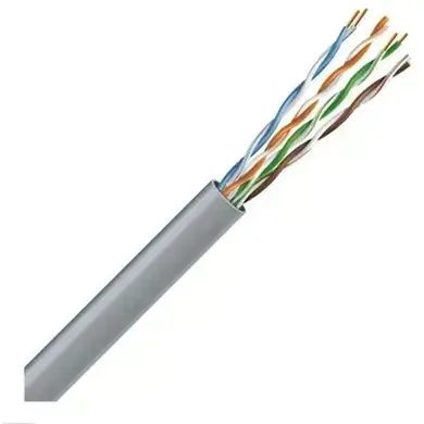 Кабель ЗЗЦМ UTP cat.5e AWG cat.5e 4х2х0,48 100МГц (бухта 305м) сірий