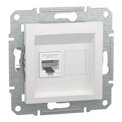 Розетка Schneider Electric комп. RJ-45 кат.6 UTP внутр. "ASFORA" без рамки білий 