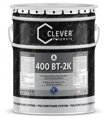 Поліуретанова гідроізоляція Clever Polymers BASE 400 ВТ 40 кг, Чорний