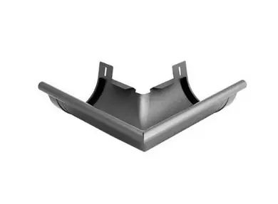 Кут зовнішній 90° Flamingo система 125/90 RAL 9006 Срібний металік