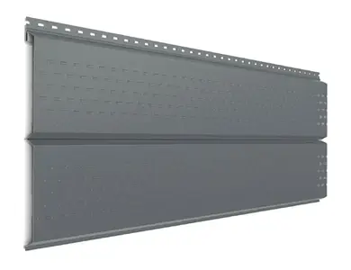 Фасадна панель Tilе "Перфорація" поліестер U.S.Steel 0,45мм RAL 7024 Сірий
