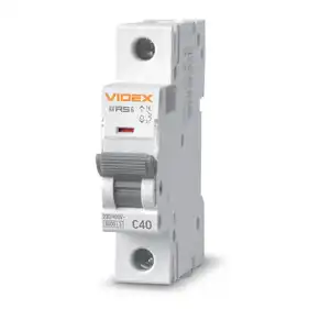 Автоматичний вимикач Videx Resist RS6 1Р 40А С 6кА