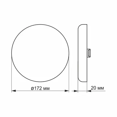 LED светильник Videx безрамочный круглый 24W 4100K (VL-DLFR-244)