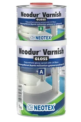 Поліуретановий глянцевий лак NEOTEX Neodur Varnish Комплект (A+B) 1 кг прозорий