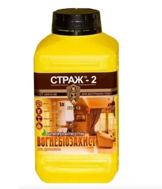 Готовий водний розчин прозорий STRAZH Страж - 2 для внутрішніх робіт 1 л