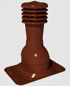 Вентиляционный выход Krono-Plast KU Ø125 для металлической кровли не изолироваанный коричневый