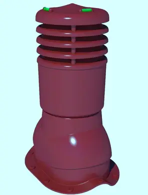 Вентиляційний вихід Krono-Plast KBWO Ø150 для металочерепиці  ізольований червоний