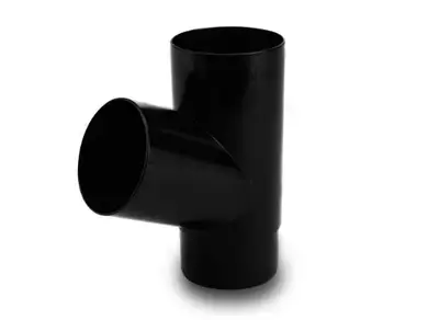 Тройник Galeco PVC система 130/80 67° RAL 9005 Черный