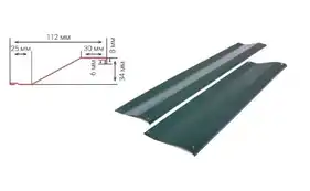 Металлическая ламель 2D большая GOOD ROOF матполиестер Украина 0,43-0,45 мм RAL 7004 Светло-серый