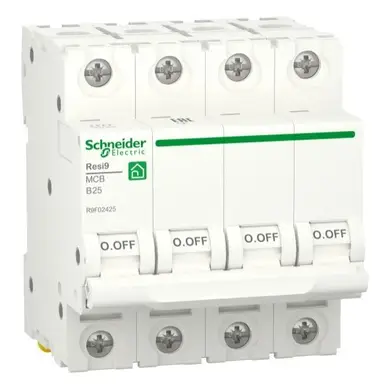 Автоматичний вимикач Schneider Electric 4-п. RESI9 25A В (6kA) (C2)