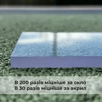 Монолітний полікарбонат Solidprof 4 мм, прозорий 6000х2050 мм