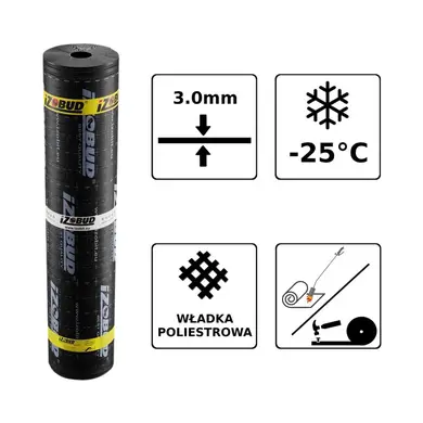 Полимер-битумная мембрана IZOBUD IZOBIT SUPER P-PYE 250 S 3 SBS 1х10 м
