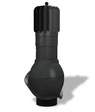 Вентиляционный выход роторный неизолированный для металлочерепицы Wirplast WiroVent TURBO PERFEKTA Т54 Ø150/500 мм черный