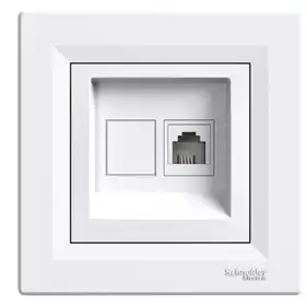 Розетка телефонная Schneider Electric RJ-11 внутр. "ASFORA" белая (C2) 
