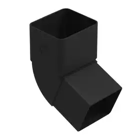 Коліно PVC 67⁰ Galeco BEZOKAPOWY система 125/70х80 RAL 9005 Чорний