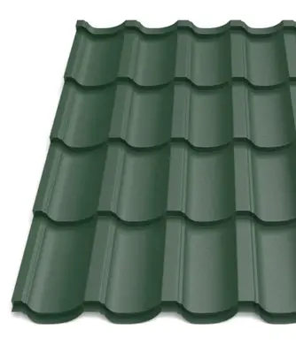 Металлочерепица Tile "Модерн 25" полиэстер U.S.Steel 0.45 mm RAL 6005 Зеленый
