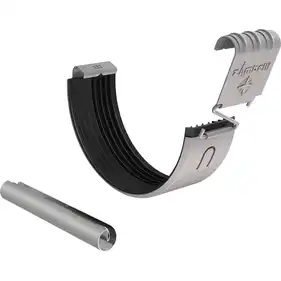 З'єднувач ринви з трубкою Zambelli Robust система 127/80 RAL 9006 Білий алюміній