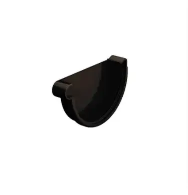 Заглушка желоба левая Galeco PVC система 130/80 RAL 9005 Черный