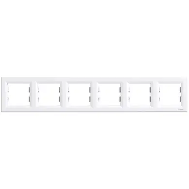 Рамка Schneider Electric 6-ти кратная "ASFORA" белая (C1)