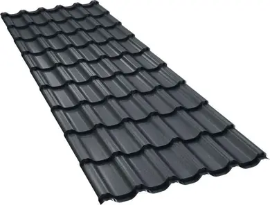 Металлочерепица GOOD ROOF MAXI Roof 350/20,матполиэстер 0,50мм Италия/Бельгия/Польша Zn225 RAL 7016 Антрацит