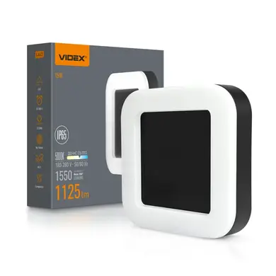 LED светильник ART IP65 квадратный Videx 15W 5000K Black (VL-BHFS-155B)