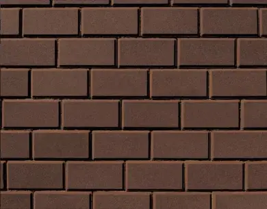 Тротуарная плитка Brukland Кирпич (без фаски) 60 Коричневый 200х100 мм