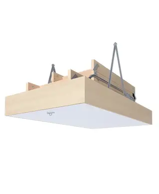 Чердачная лестница Bukwood Luxe Long деревянные 4-секционные Н305см 110x60 см
