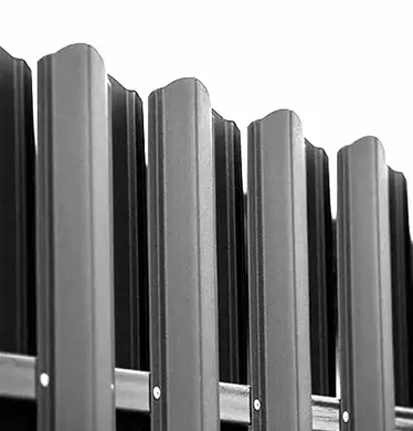 Ламель штахета Дах-сервіс Поліестер двохстор. Metipol/Polysteel 0,43мм RAL 9006 Металік