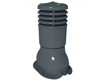 Вентиляционный выход Krono-Plast KBFO Ø150 для металлочерепицы  изолироваанный графит