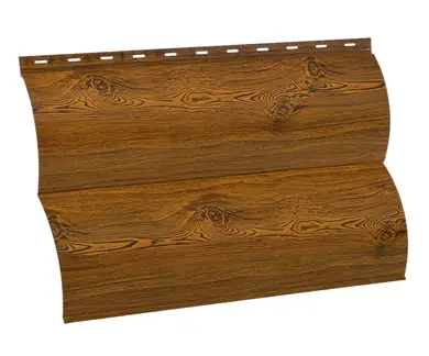 Сайдинг металлический Дах-сервис "Блок-Хаус" двухстор. printech/RAL Китай 0,40мм Дуб 3Д/RAL