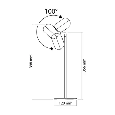 LED лампа настiльна Videx з акумулятором 3W 3000-5500K Біла (VLE-TF18W)