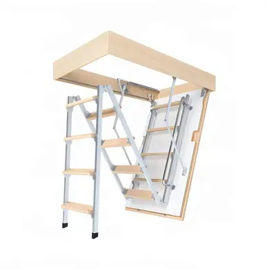 Горищні сходи Bukwood Luxe Metal Standard 3-секційні Н280см 110х60 см